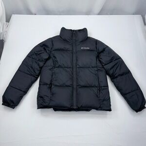 Columbia Puffect Puffer Jacket Womens Small Full Zip Warm Coat Winter Black